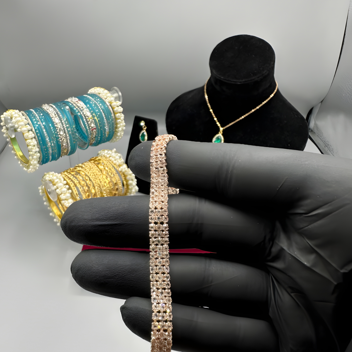 The ‘Luminous Duo’ Adjustable Bracelet Suite — Brilliant Solitaire & Pearl Station Slider Collection