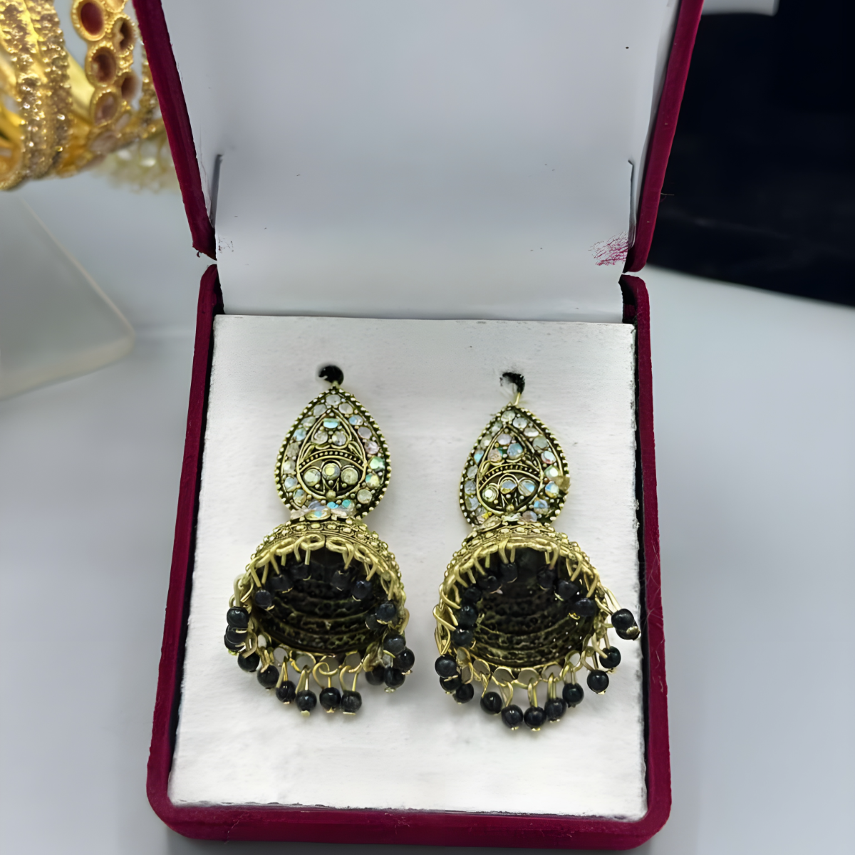 The ‘Papillon Radiance’ Earring Suite — Marquise Butterfly & Crystal Cluster Collection