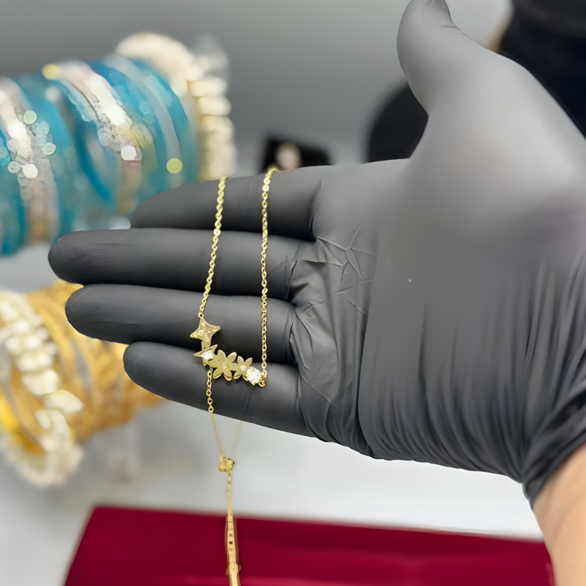 The ‘Statement Luster’ Bracelet Suite — Pavé Ribbon Bow & Infinite Halo Slider Collection