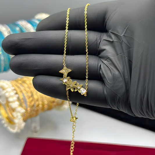 The ‘Statement Luster’ Bracelet Suite — Pavé Ribbon Bow & Infinite Halo Slider Collection
