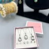 The ‘Elegance Trio’ Curated Gift Set — Teardrop, Oval, and Cushion-Cut Necklaces