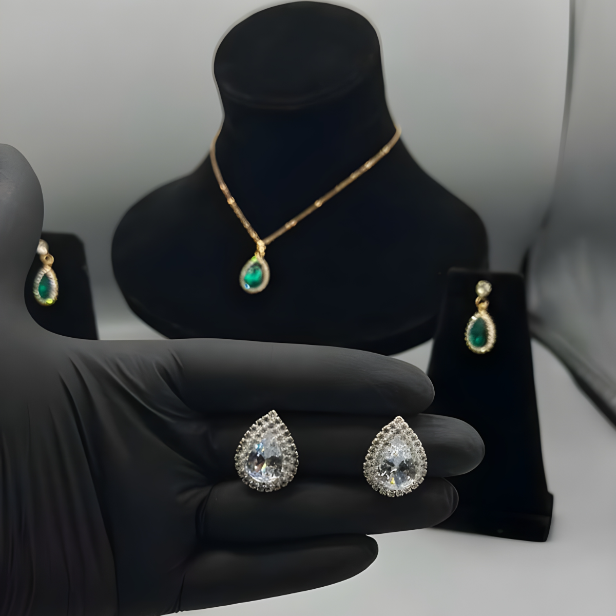 The ‘Lucky Aura’ Signature Earrings — Clover Motif Drop & Stud Collection