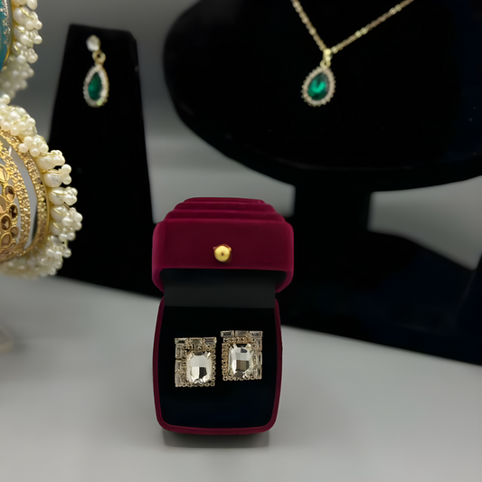 The ‘Brilliance Essence’ Stud Suite — Classic Solitaire & Radiant Halo Earring Collection