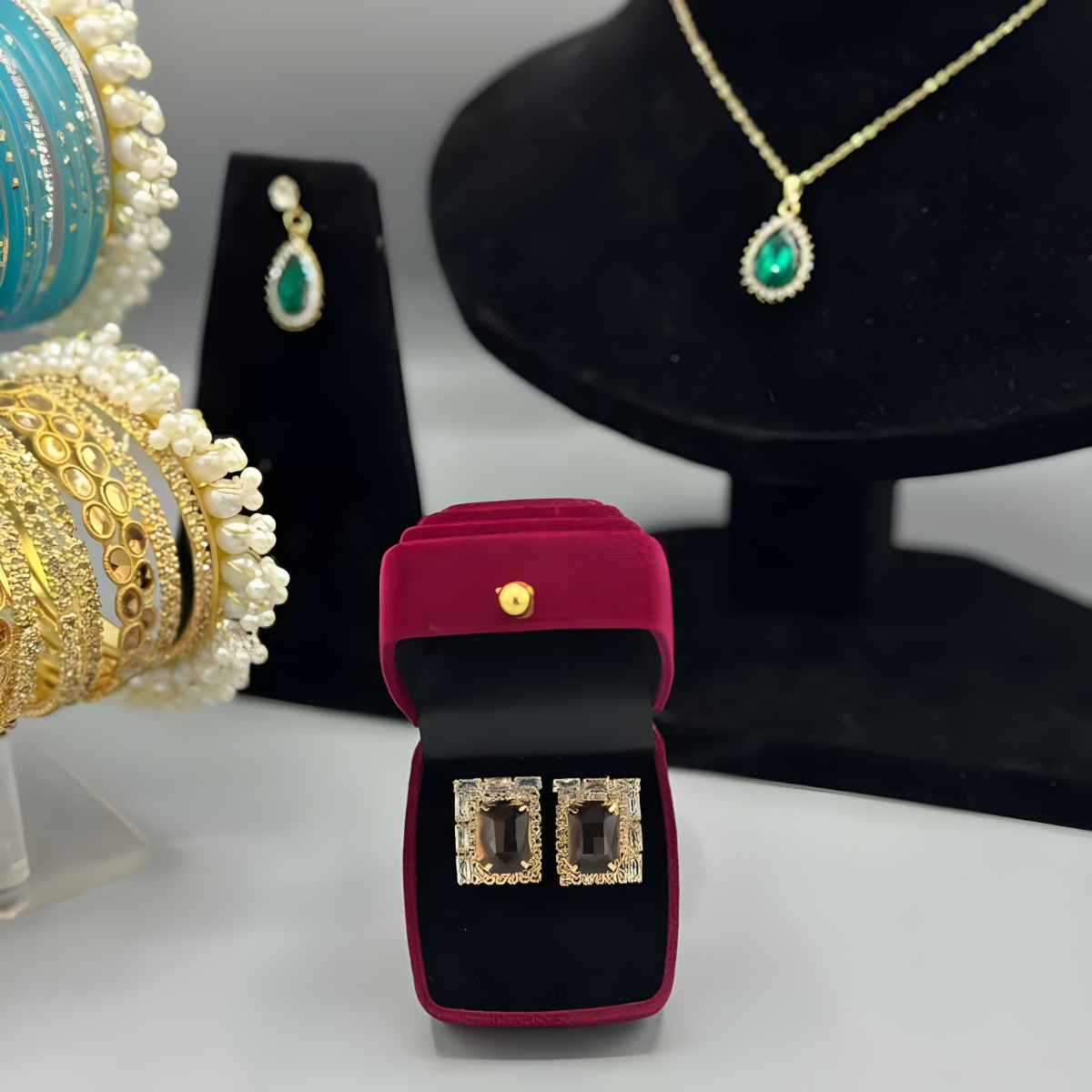 The ‘Brilliance Essence’ Stud Suite — Classic Solitaire & Radiant Halo Earring Collection