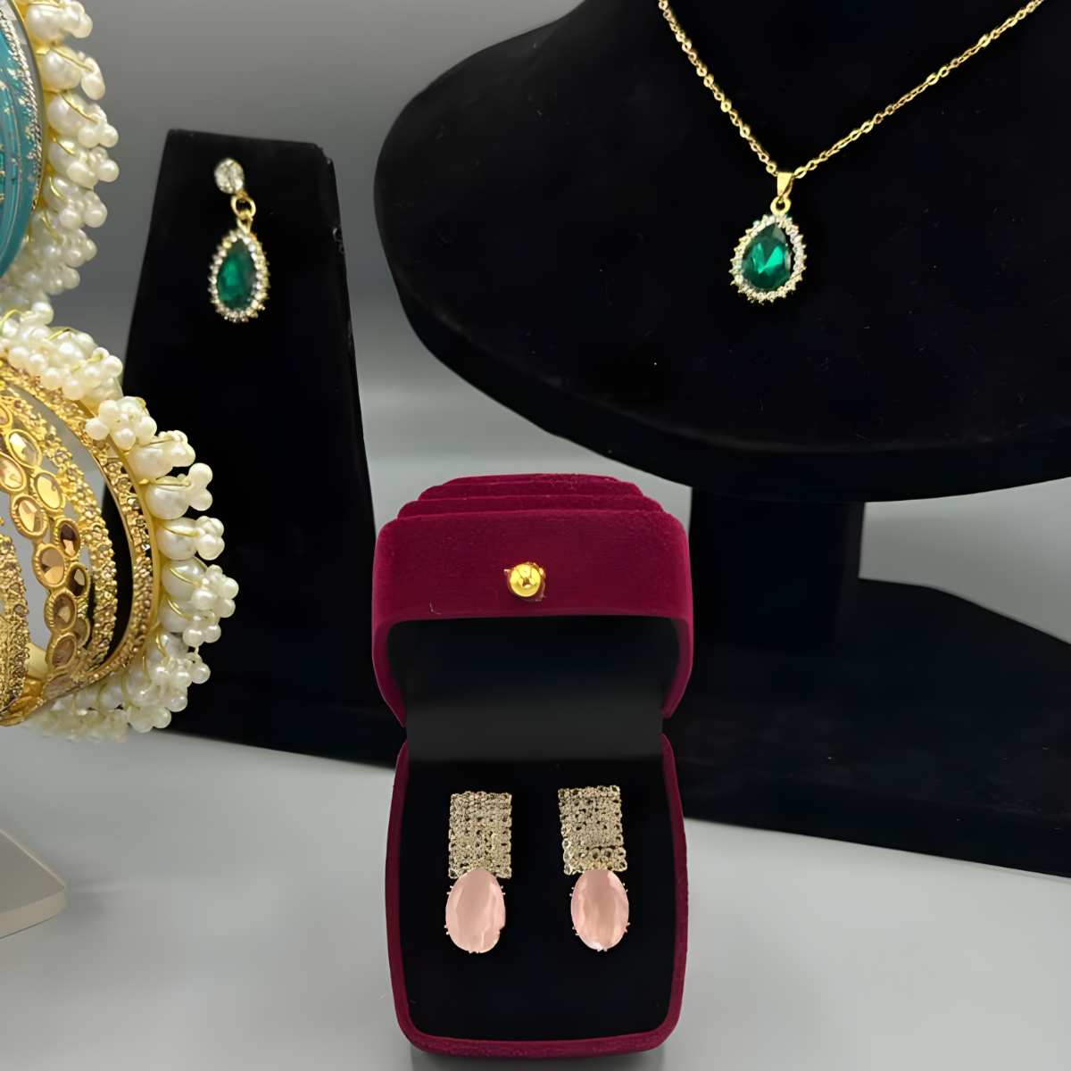 The ‘Brilliance Essence’ Stud Suite — Classic Solitaire & Radiant Halo Earring Collection