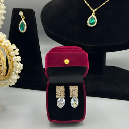 The ‘Brilliance Essence’ Stud Suite — Classic Solitaire & Radiant Halo Earring Collection