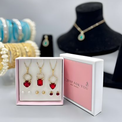 Emerald-Cut & Heart-Shaped Onyx Crystal Collection