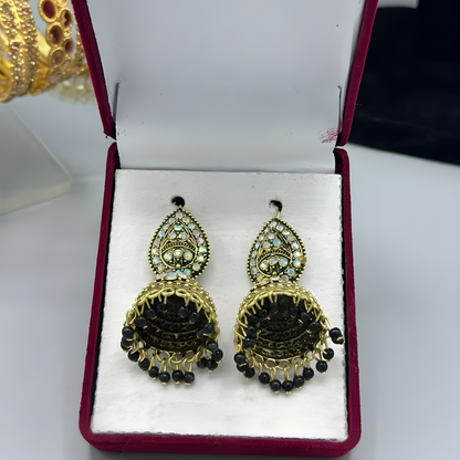 The ‘Papillon Radiance’ Earring Suite — Marquise Butterfly & Crystal Cluster Collection