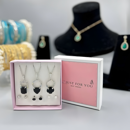 Emerald-Cut & Heart-Shaped Onyx Crystal Collection