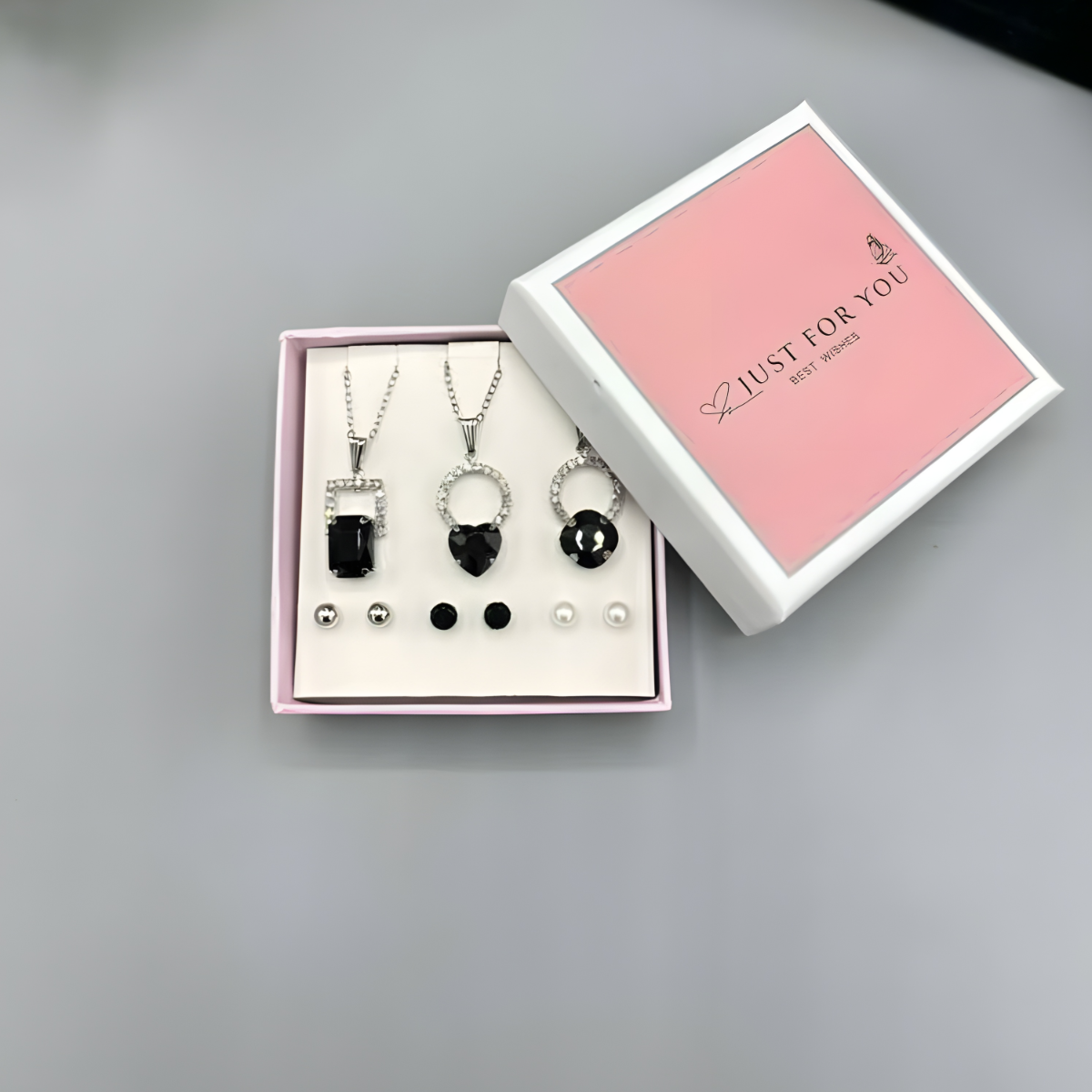 Emerald-Cut & Heart-Shaped Onyx Crystal Collection