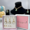 The ‘Luxe Palette’ Mixed Crystal Suite — Violet & Cerulean Geometric Collection